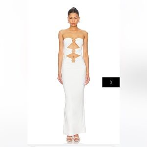 Superdown White luciana maxi dress Strapless Dress